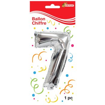 Kim'Play - Ballon Chiffre 7 Argenté 36 cm