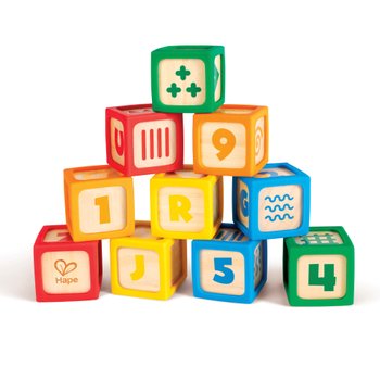 Hape - Coffret 10 Blocs en Bois et Silicone
