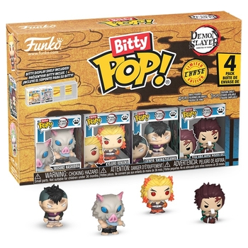 Funko Bitty POP! 4 Pack: Demon Slayer Inosuke Chase Assortment