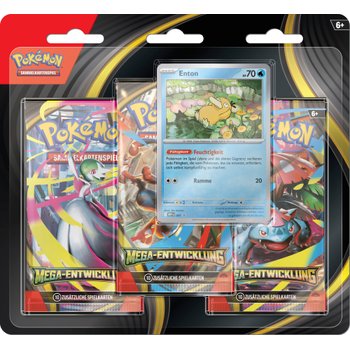 Pokémon Karten Mega-Entwicklung Booster Pack 3er Set sortiert