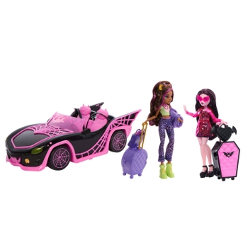 Monster High Weekendtrip met Monstermobiel en 2 Poppen