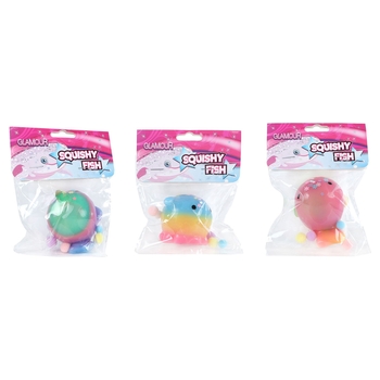 Glamour Squishy Wal mit Glitzer sortiert