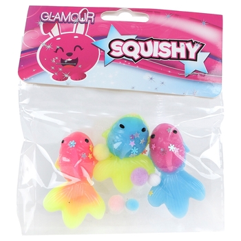 Glamour Squishy Quetschtiere 3er Set sortiert