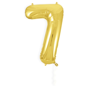 Folienballon Zahl 7 gold 101 cm