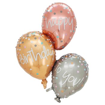Folienballons Happy Birthday im 3er Set