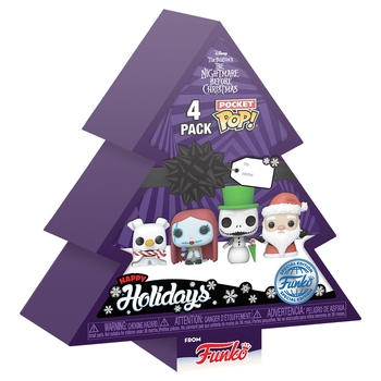 Funko Pocket POP! Tree Holiday Pack 4 Figurines Disney L'Étrange Noël de Monsieur Jack Pack
