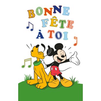 Mickey - Carte Mickey et Pluto Bonne Fête à Toi