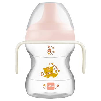 MAM Learn to Drink 190ml Sippy Cup Pink