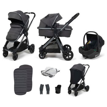 Zummi Panorama XTi 2-in-1 Travel System with EnfaSafe i-Size Car Seat Pewter