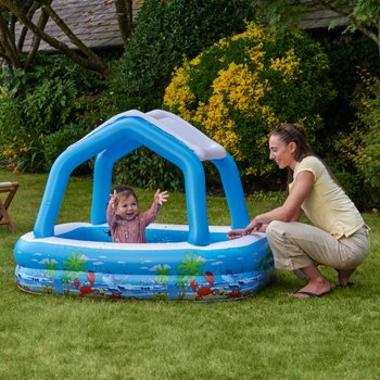 Piscine Gonflable avec Pare-Soleil