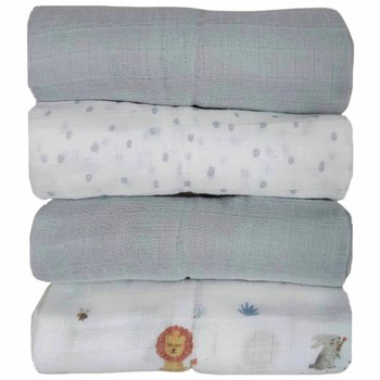 LITTLE Musselintücher 4er Set Elefanty und Freunde