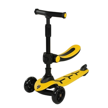 Lamborghini 2-in-1 Klapproller gelb mit LED-Rädern