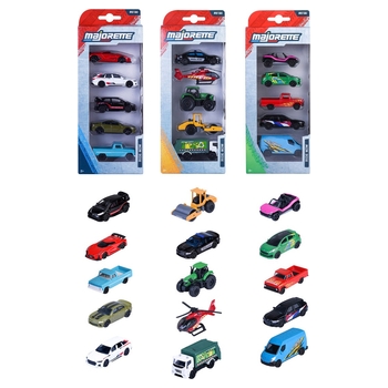 Majorette - Ride Now 1/64 Pack 5 Véhicules - Modèle Aléatoire