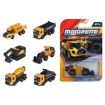 Majorette - Construction 1/64 Véhicule Volvo - Modèle Aléatoire