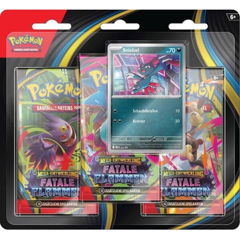 Pokémon Karten Mega-Entwicklung Fatale Flammen Booster Pack 3er Set sortiert