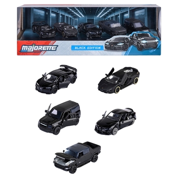 Majorette - Black Édition 1/64 Pack 5 Véhicules