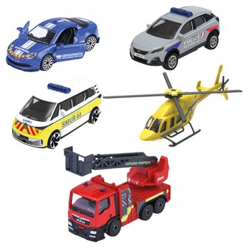 Majorette - S.O.S 1/64 Pack 5 Véhicules de Secours