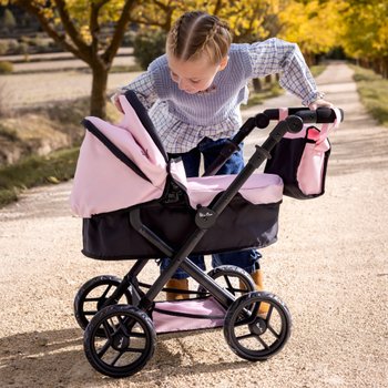 Silver Cross Ranger Baby Doll Pram Pink and Black