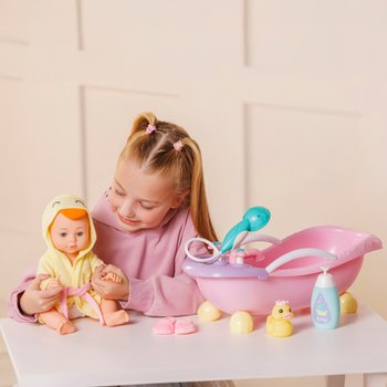 Baby Doll with Bath Tub Set