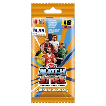 Topps Match Attax 2025/26 Fußballkarten Bundesliga TCG Power Pack sortiert