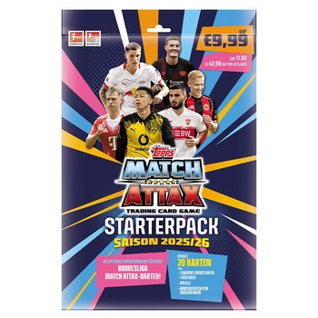 Topps Match Attax 2025/26 Fußballkarten Bundesliga TCG Starterpack sortiert