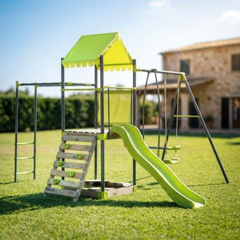 Aire de Jeux en Bois et Métal