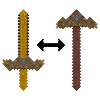 Minecraft - Épée-Pioche Transformable 2-en-1