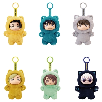 Puremind Jujutsu Kaisen Figuren im Katzenohren Plüschoutfit Schlüsselanhänger sortiert