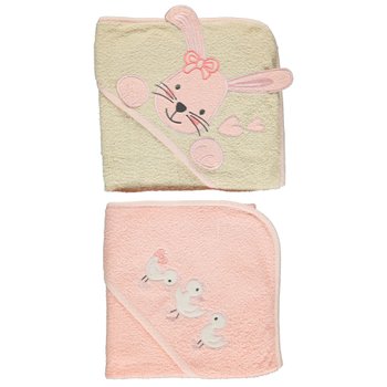 Lilly & Fynn Kapuzenhandtuch 2er Set rosa