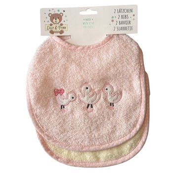Lilly & Fynn Frotteelätzchen 2er Set rosa
