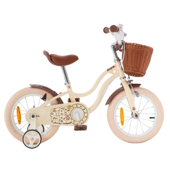 14 Inch Star Girl Bike with Wicker Basket