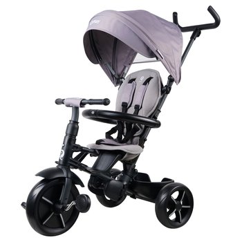 QPlay Dreirad und Buggy Rito STAR mit Stange und Verdeck grau