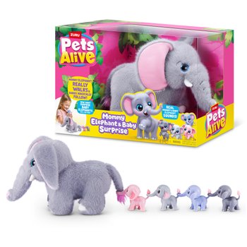 Pets Alive Mama & Baby Surprise interaktives Kuscheltier Mama Elefant Set