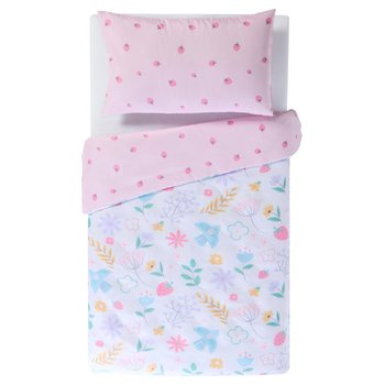 Baby Elegance Toddler Bedding Set Double-Sided Strawberry Meadow