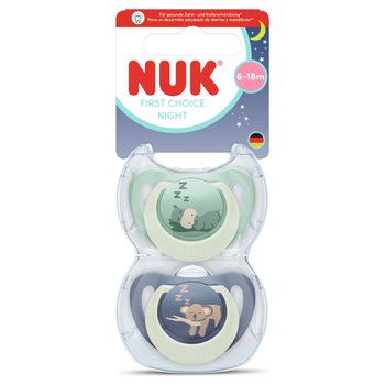 NUK Schnuller Silikon 6-18 First Choice Night 2er Set sortiert