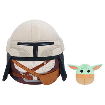 Original Squishmallows Star Wars Plush The Mandalorian & Grogu 2 Pack