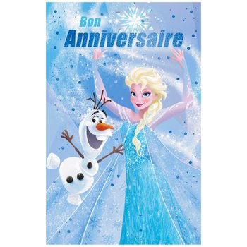 Disney La Reine Des Neiges - Carte d'Anniversaire Elsa et Olaf