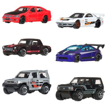 Hot Wheels Silver Series Streets of Japan Autos 6er Set 1:64