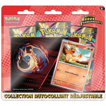 Pokémon - Pack ME2.5 Méga-Évolution Héros Transcendants 3 Boosters et Stickers - Modèle Aléatoire