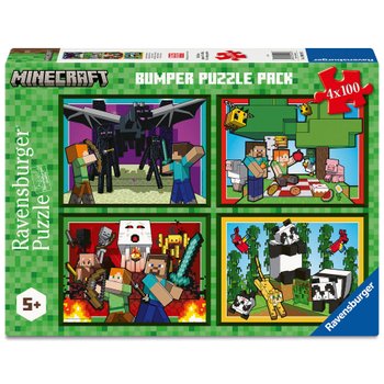 Ravensburger Minecraft  Jigsaw Puzzles Bumper Pack 4 x 100 Pieces