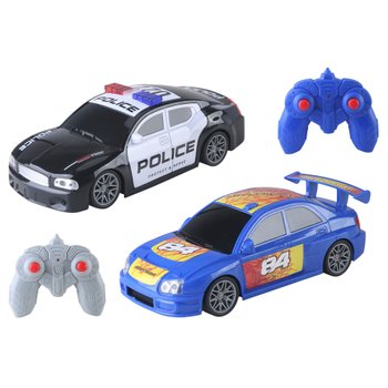 Coffret 2 Voitures Télécommandées Course-Poursuite 1/20