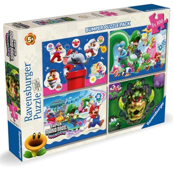 Ravensburger Super Mario Wonder Jigsaw Puzzles Bumper Pack 4 x 100 Pieces