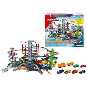 Majorette - Super City Garage avec 6 Véhicules