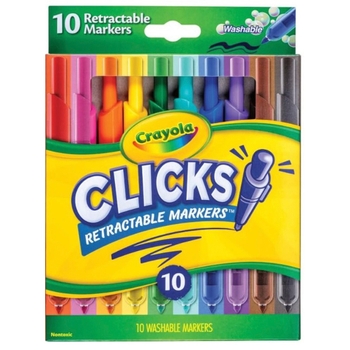 Crayola Clicks Retractable Tip Markers 10 Pack
