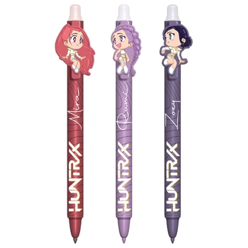 K-Pop Demon Hunters - Lot 3 Stylos Gel Effaçables