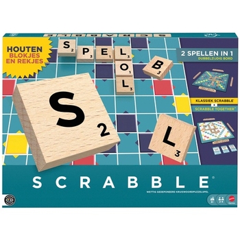 Scrabble Spel Original Wooden 2 in 1