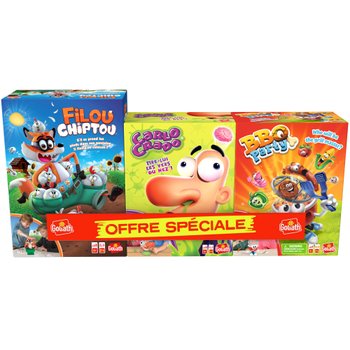 Tripack 3 Jeux Filou Chiptou, Carlo Crado et BBQ Party