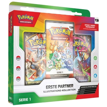 Pokémon Karten Illustrations-Kollektion Erste Partner Serie 1 sortiert