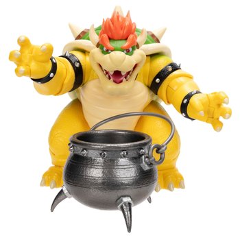 Super Mario Galaxy Film Bowser Figur 15 cm mit Kessel-Zubehör