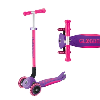 Globber Neon Lights Step Met LED Wielen roze
